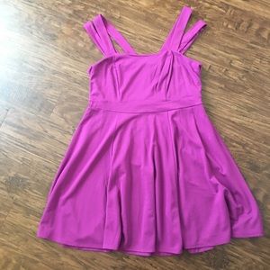 Pinkish purple four straps skater dress torrid